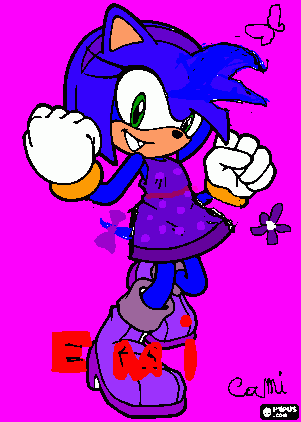 emi.. enamorada de sonic para colorear