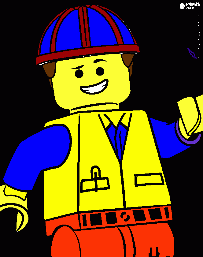 emmet figura de lego para colorear