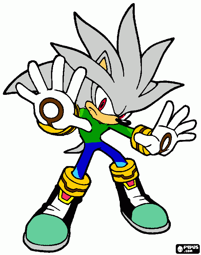 enrique es el hermano de silver the hedgehog para colorear