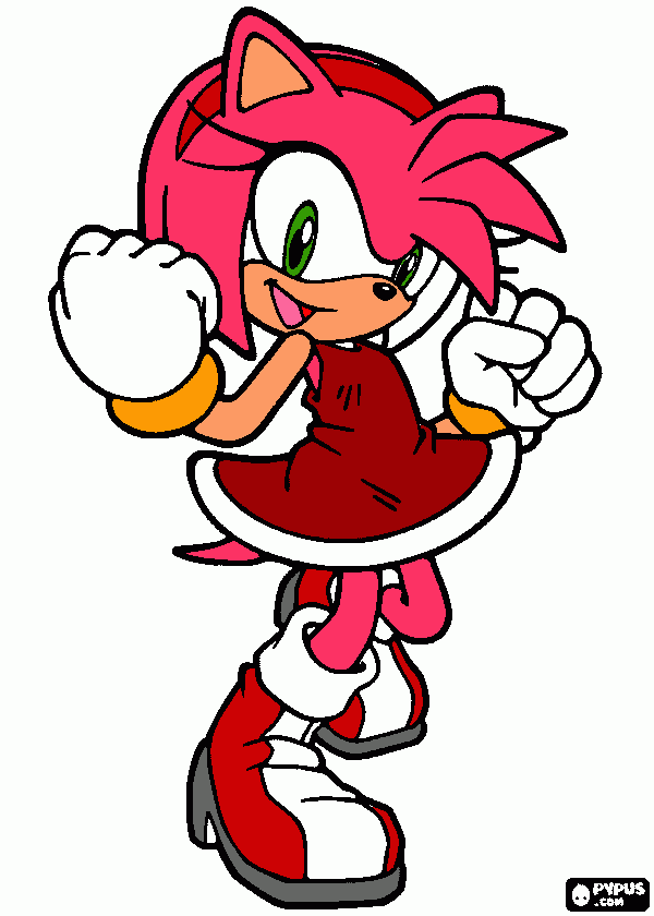 es amy rose para colorear