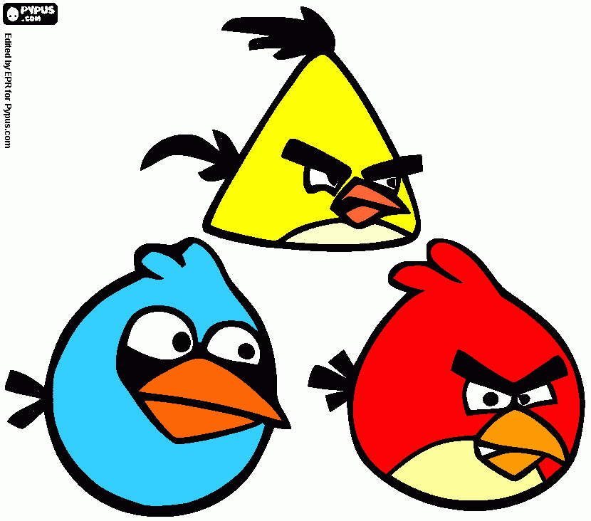 es de los angri birs coloreado por mi hermanitho para colorear