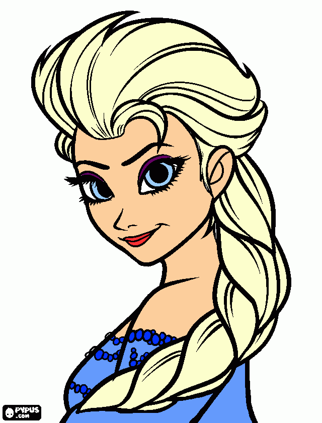 es elsa de la pelicula frocen para colorear