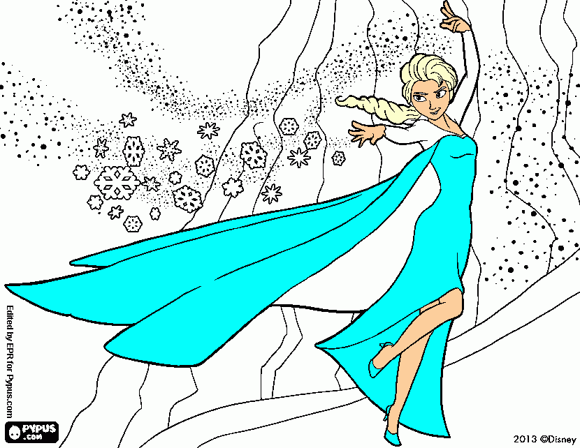 Es Elsa para colorear