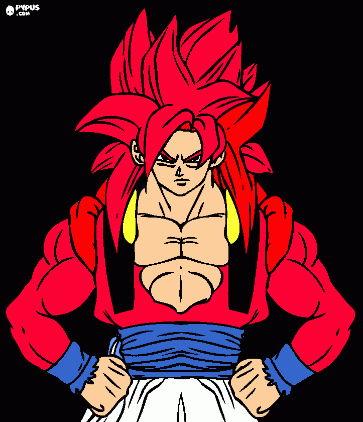 es gogeta fase 4 para colorear