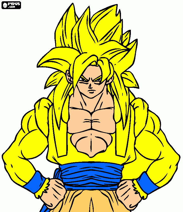 es gogeta ssj d para colorear para colorear