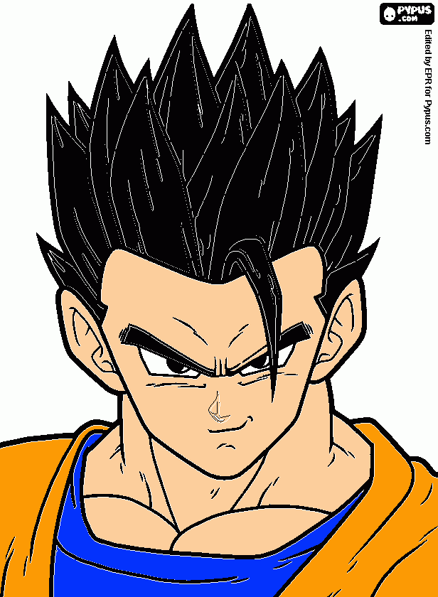 es gohan mistyco para colorear