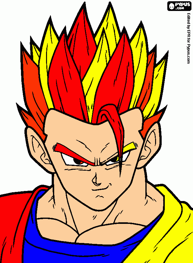 es gohan super saiyan dios para colorear