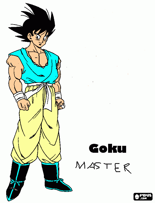 es goku maestro para colorear