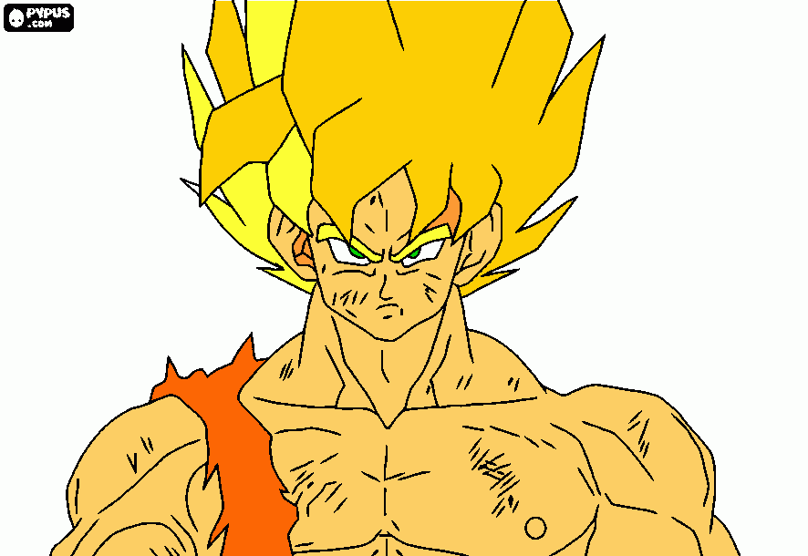 es goku super saiyajin  para colorear