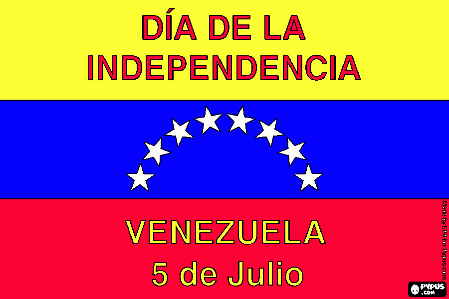 es la bandera nacional de venezuela para colorear