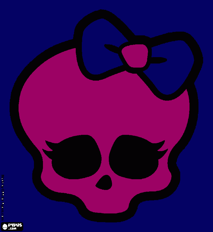 es la calavera de les MONSTER HIGH para colorear