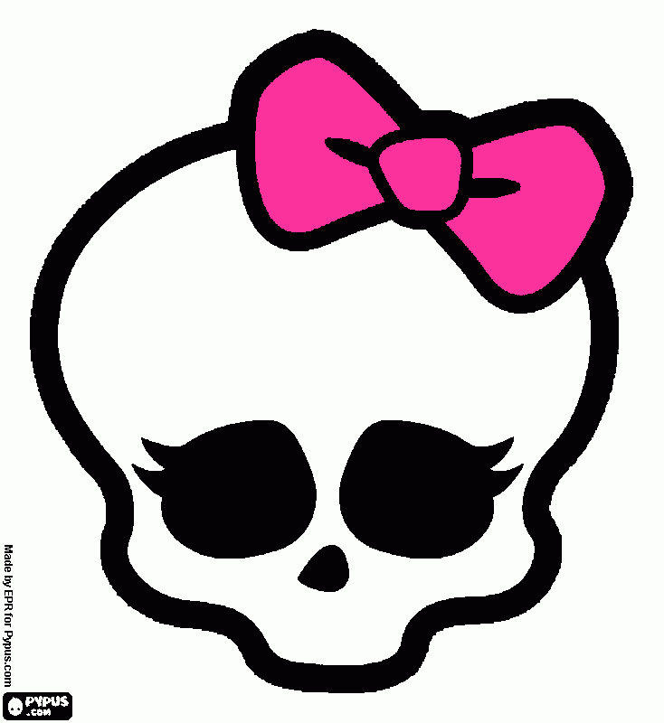 es la calavera de monster high para colorear