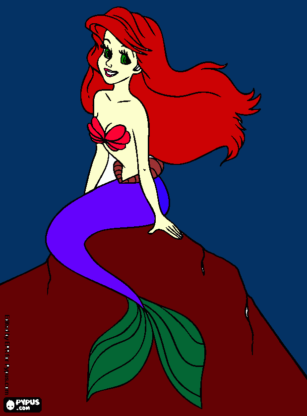 es la sirenita ariel jejej la pinte biien feo :( para colorear