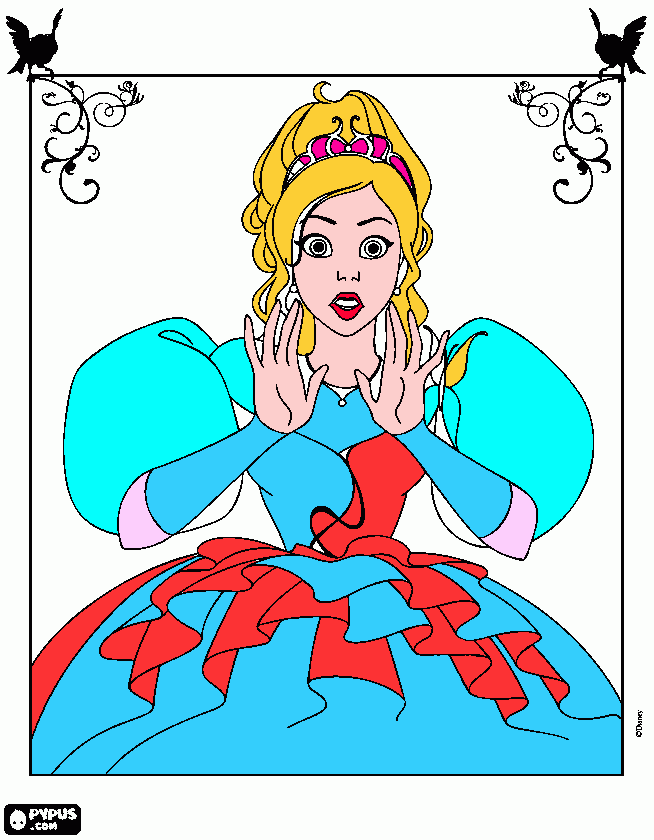 es muy linda la princesa giselle para colorear