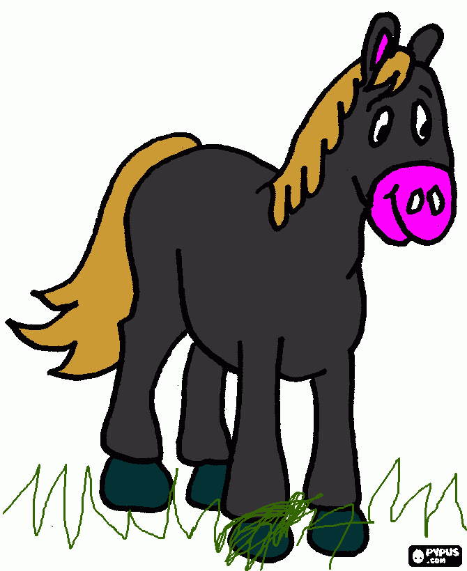 es un poni chiquito y bonito para colorear