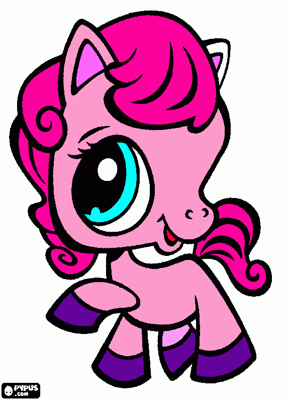 Es un poni muy cariñoso y es colorido para colorear