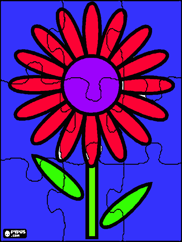 es una flor muy colorida para colorear