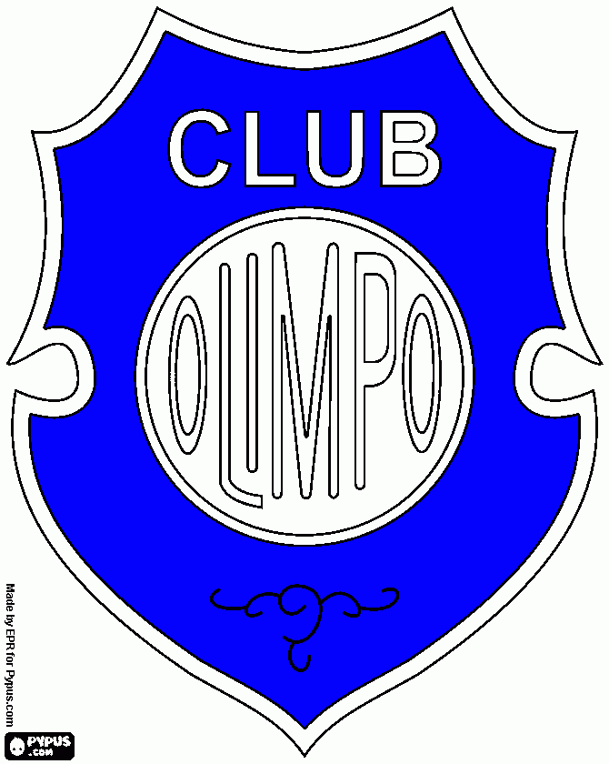 escudo club olimpo para colorear