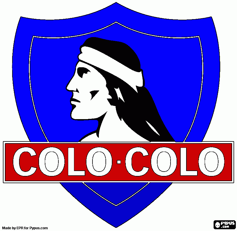 escudo colo colo para colorear