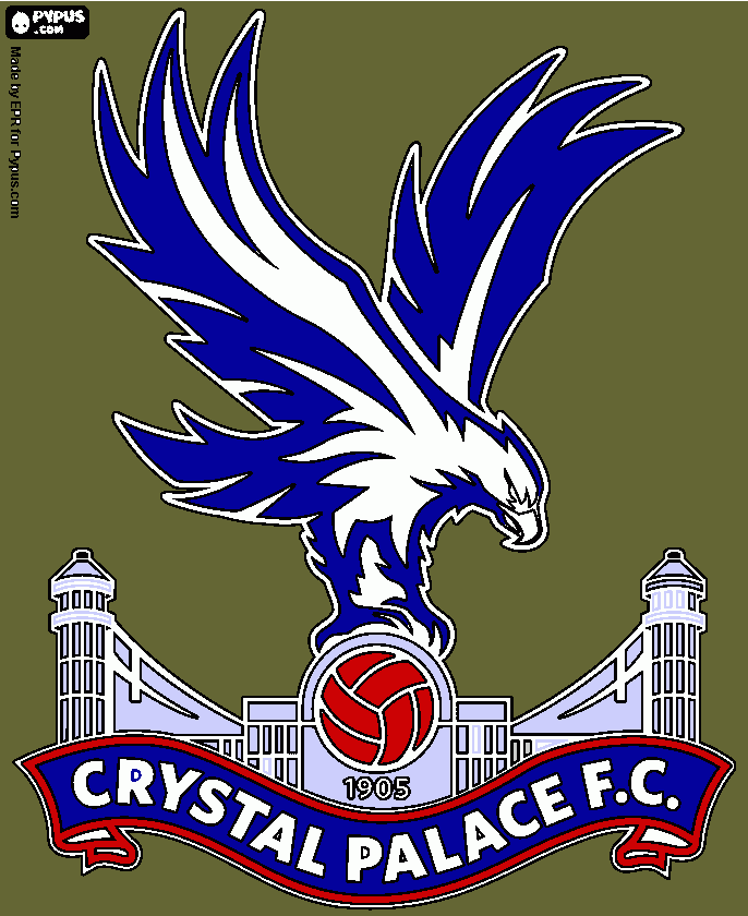 ESCUDO CRYSTAL PALACE para colorear