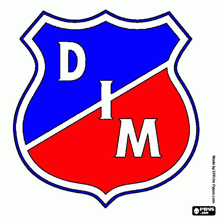 escudo de deportivo independiente medellin para colorear