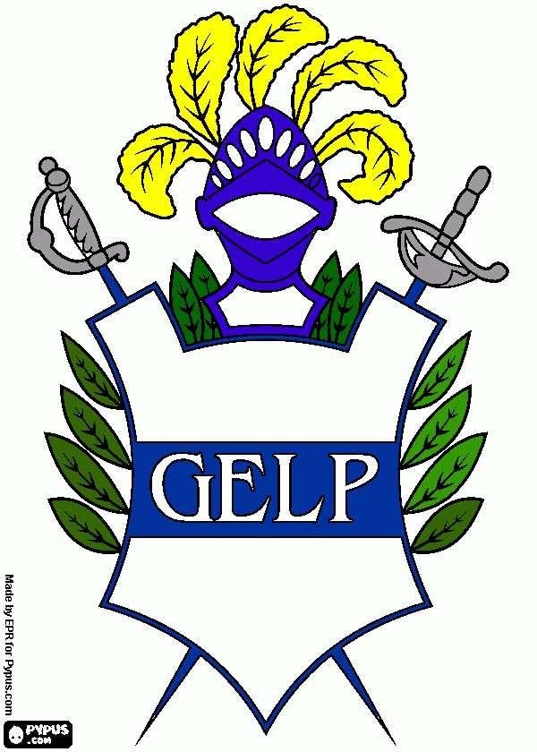 escudo de gimnasia para colorear