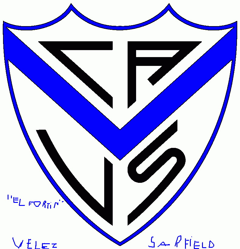 escudo de VELEZ SARFIELD  para colorear