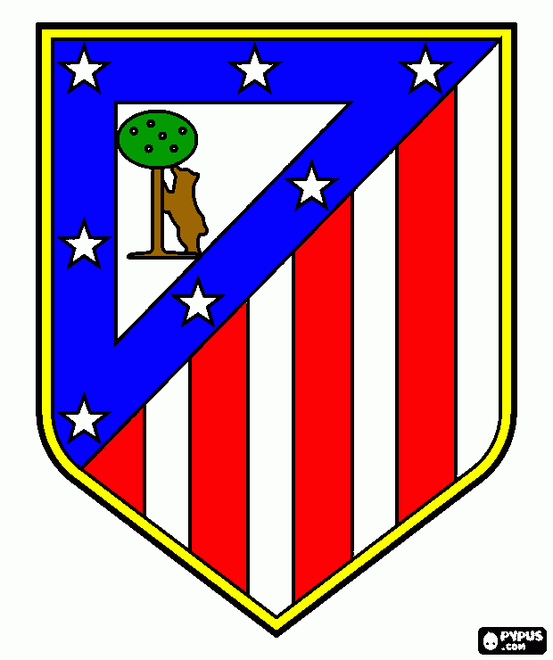 escudo del athletico para colorear