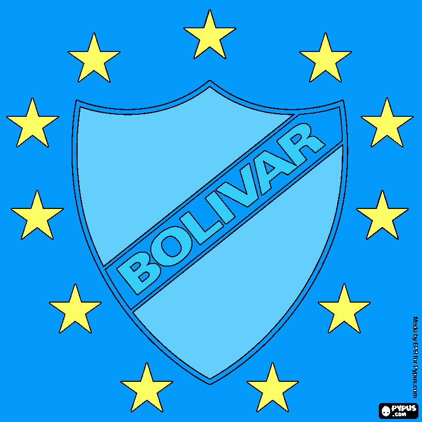 escudo del bolivar para colorear