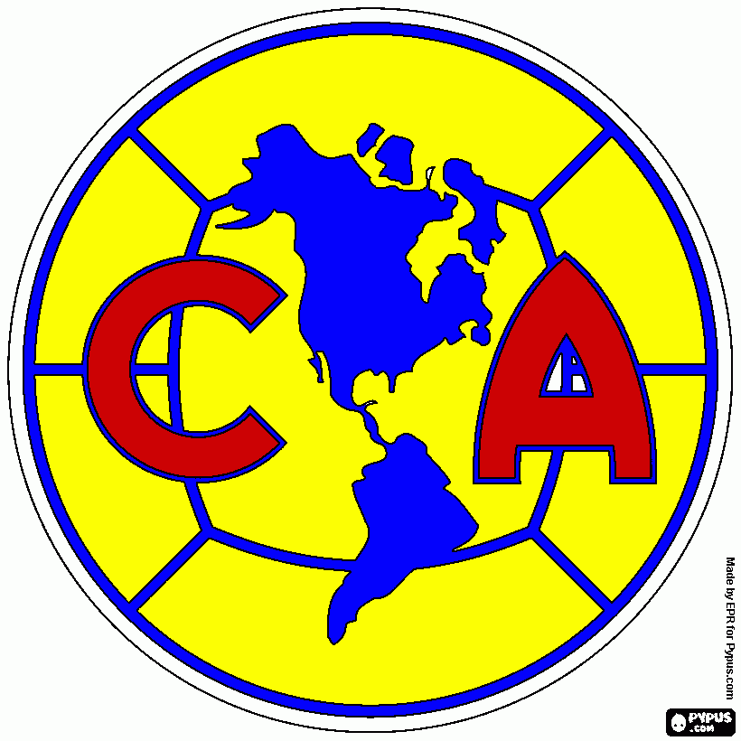 escudo del club america para colorear