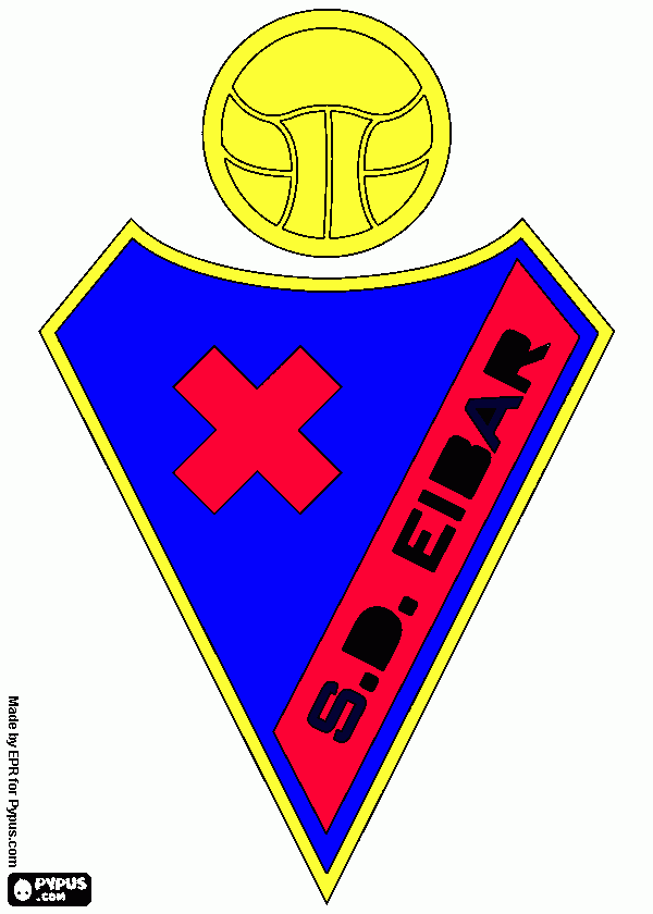 escudo del eibar para colorear