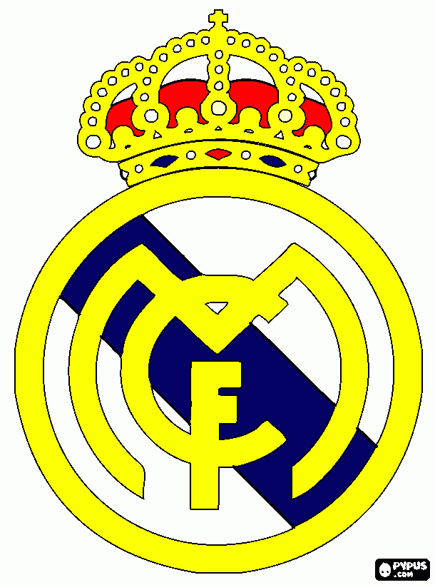 ESCUDO DEL REAL  MADRIL para colorear