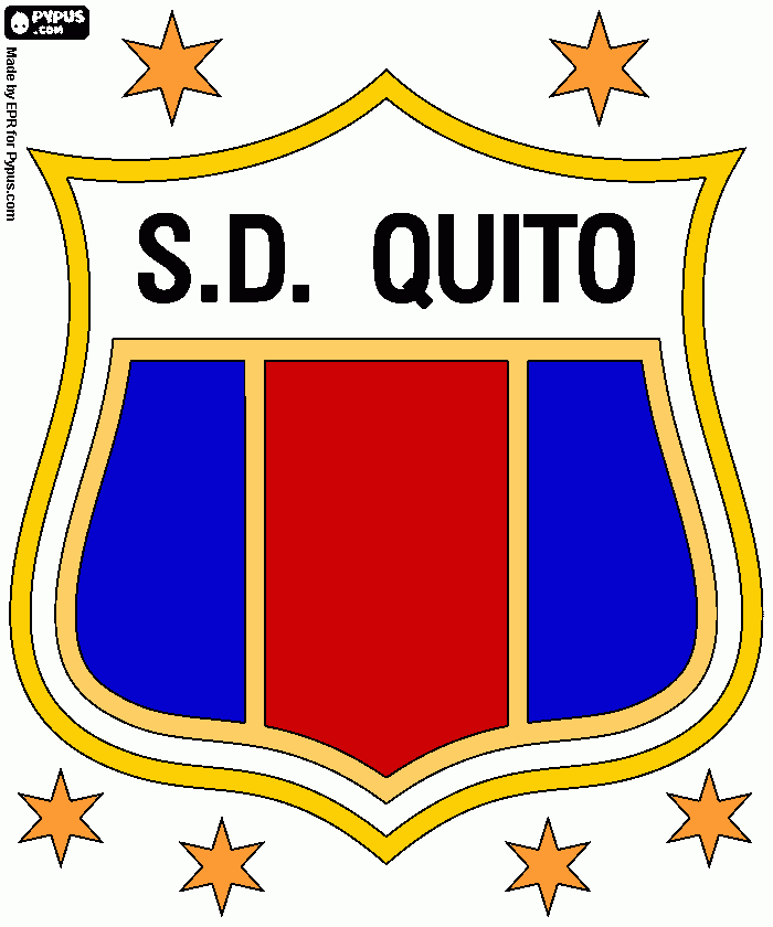 ESCUDO DEPORTIVO QUITO para colorear