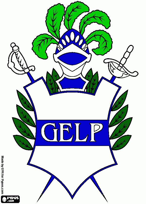 ESCUDO GIMNACIA para colorear