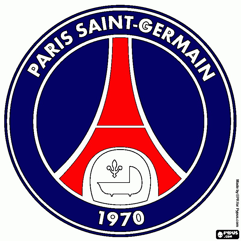 escudo Paris Saint  para colorear