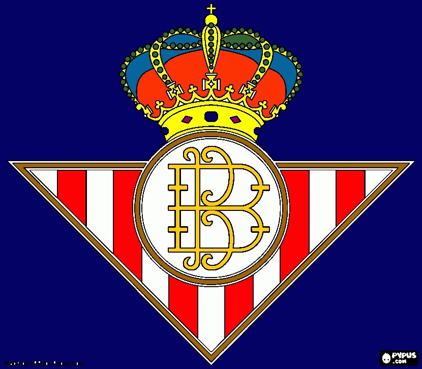 escudo real betis balonpie para colorear