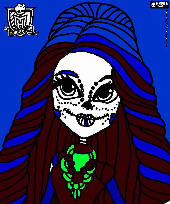 esquelita calavera para colorear