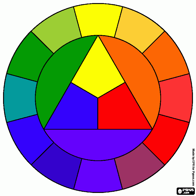 esquema cromático  para colorear