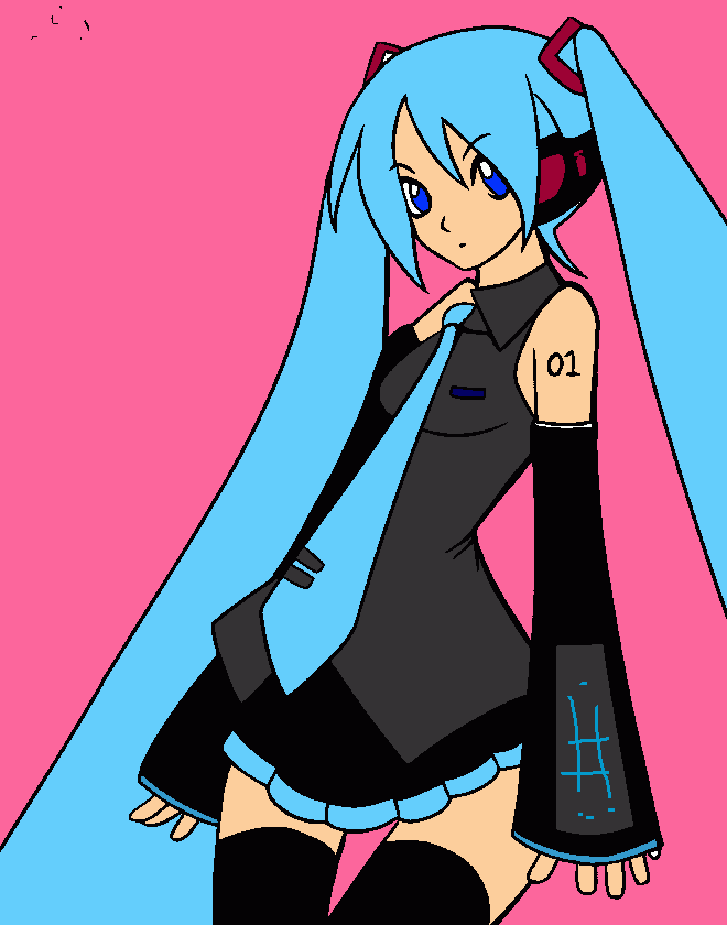 esta es miku para colorear