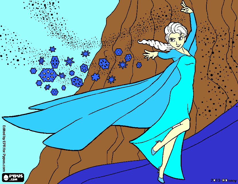 esta padre es elsa de frozen para colorear