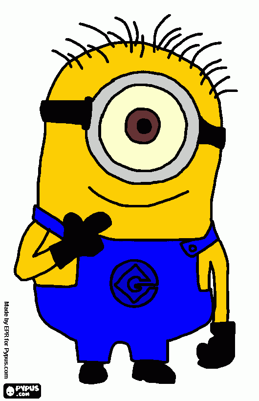 este es un minions para colorear