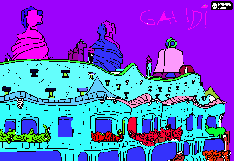 estilo gaudi para colorear