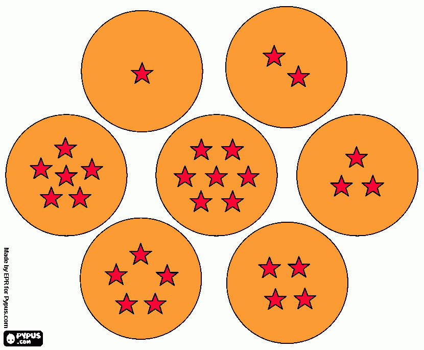 estrellas del dragon para colorear