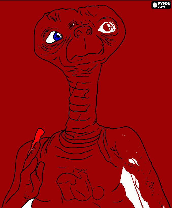 ET el extraterrestre  para colorear