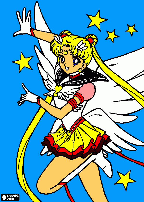 eternal sailor moon serena para colorear