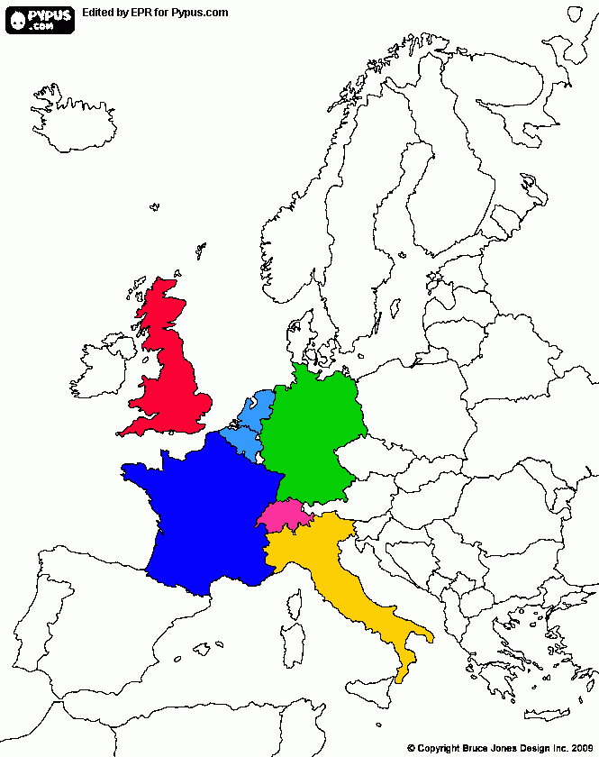 Europa! para colorear