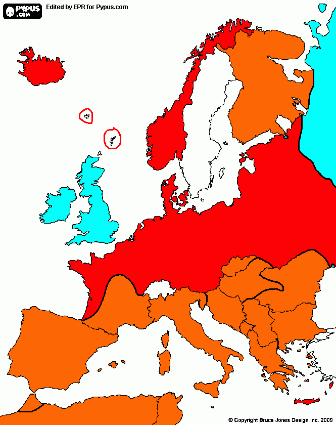 Europa del Eje para colorear