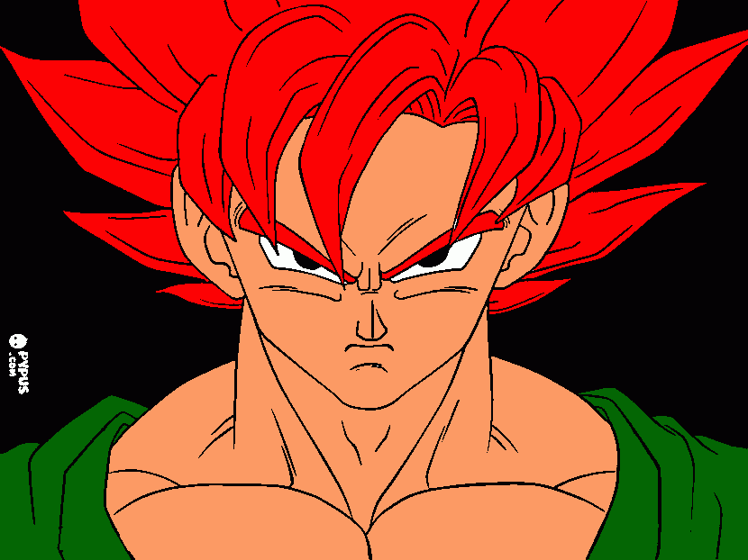 evil goku ssj para colorear