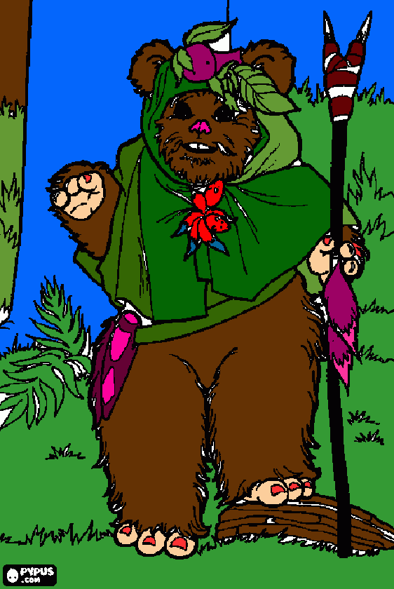 ewok para colorear