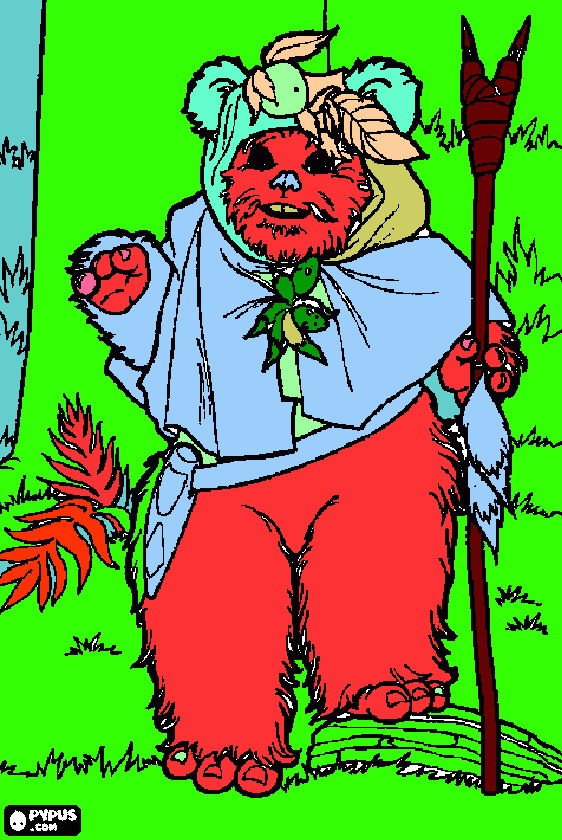 Ewoks para colorear